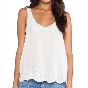 Joie Silk ‘ Boyd ‘ Ivory White Embroidered Top